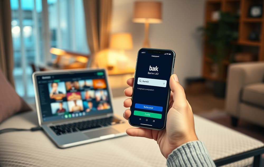 Person betalar med Pay n Play via mobil BankID på eit norsk casino.