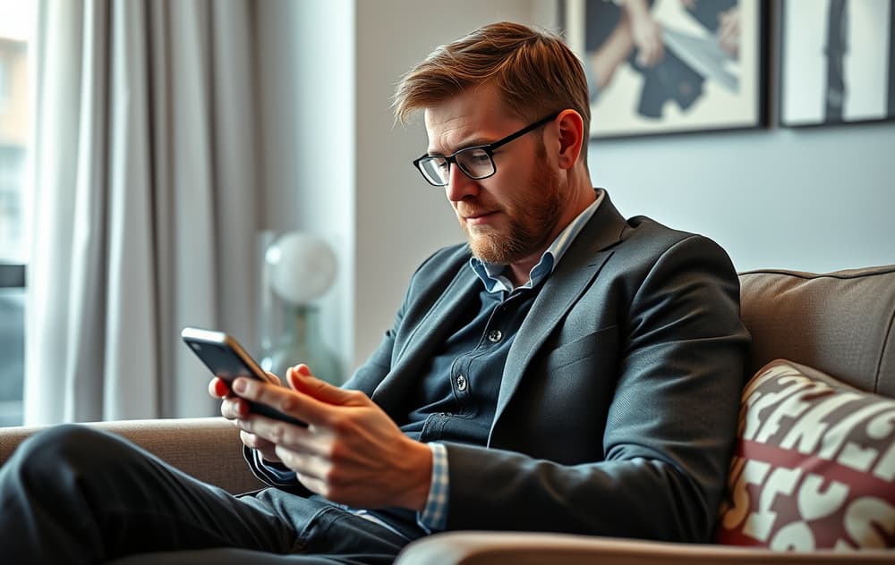 Norsk spiller med mobil og casino-bonus på skjermen